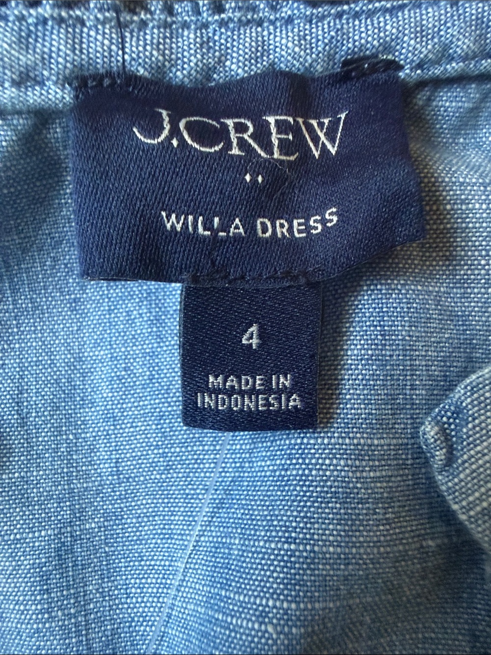 J. Crew Chambray Blue Tiered Maxi Dress with Ruffle Sleeves - Picture 3 of 5
